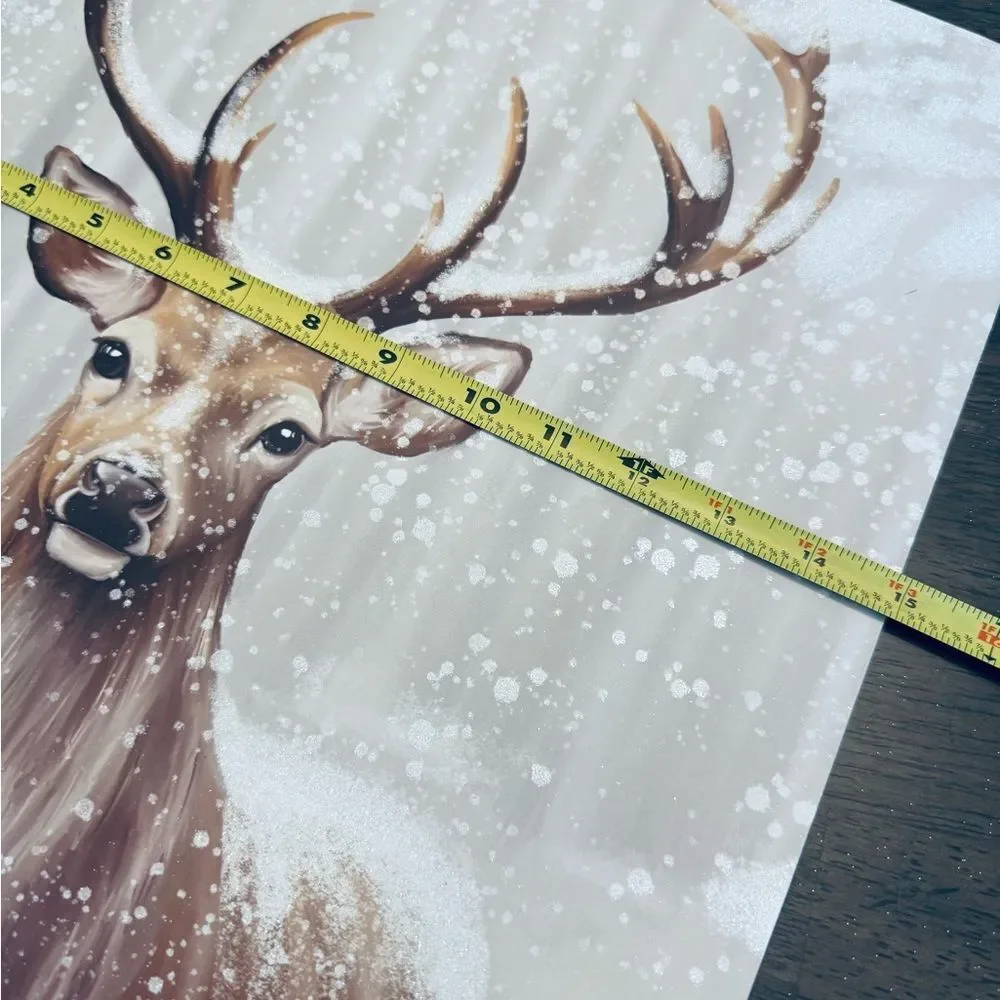 Holiday Deer Snowflakes Glitter Christmas Large Gift Bags Set